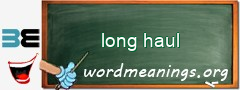 WordMeaning blackboard for long haul
